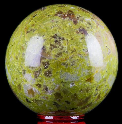 Polished Green Opal Sphere - Madagascar #78755
